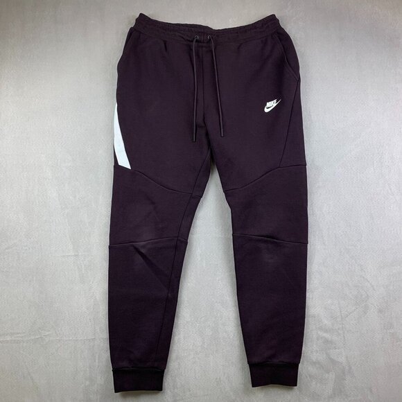 Nike Men Sweatpants Large Purple Tech Fleece Joggers Tapered Athletic 805162-659 - Picture 1 of 15